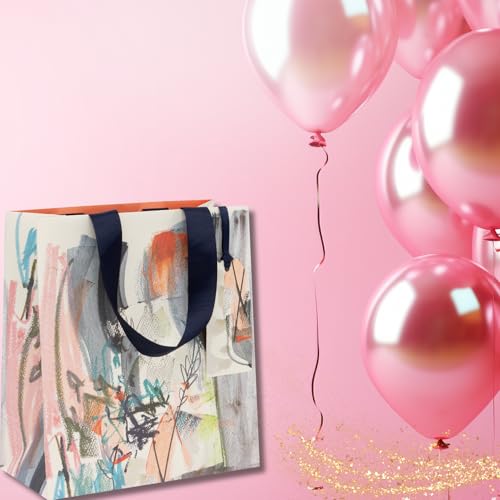 Glick Mittelgroße Geschenktüte Leinen Lattitude 225x200x100mm Luxus Recycelbare Tasche für Geburtstage & Feiern