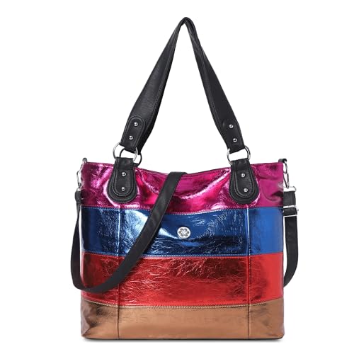 Sac à main hobo pour femme léger et spacieux au motif rayé