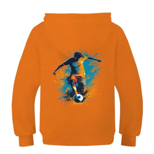 Football à capuche enfants pull de sport pour la récréation