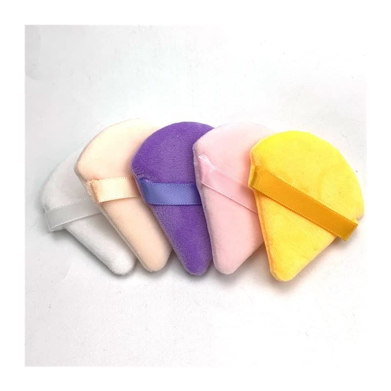 yaoqijie 50 sztuk trójkąt aksamitny puder do pudru mąki do pizzy Mini gąbka do makijażu twarzy kosmetyki zmywalny lekki makijaż puff narzędzia lasting (Color : 50pcs White)
