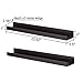 WELLAND Vista Espresso Wall Shelf Picture Ledge Floating Wall Shelves, 24-inch, Set of 2, Espresso