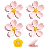 4 Stück Blumen Tütenclips für Snacks und Beutel, Kühlschrankmagnete Deko
