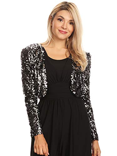 black sequin bolero jacket
