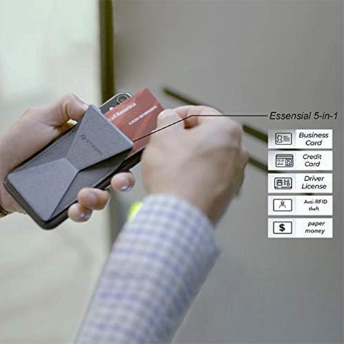 Image of STRIFF Invisible Foldable Mobile Tabletop Stand for Phone, Ultra-Slim Portable Phone Holder, Adjustable Desk Stand for Smartphones, Lightweight Pocket-Sized Mobile Stand for Office, Home & Travel