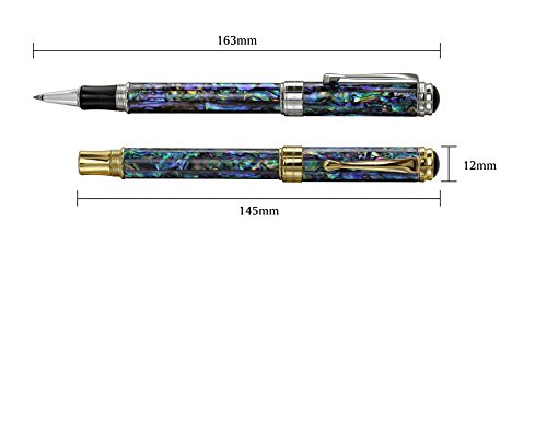 Xezo Maestro Natural Sea Shell Fine Rollerball Pen With 18K Gold Plated Parts. Exquisite Gift. No Two Pens Alike (Maestro Sea Shell Rpg) #TOP6