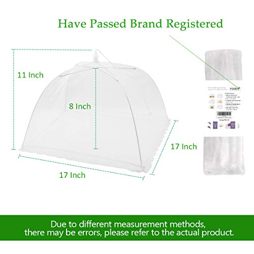 Fooen (6 Pack) Pop-Up Outside Picnic Mesh Food Covers Tent Umbrella For Outdoors And Camping Food Net Cover Keep Out Flies Mosquitoes Ideal For Parties Bbq, Reusable And Collapsible 17 X 17Inches #TOP6