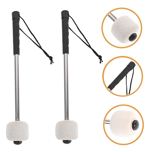 Levemolo 2 piezas Baquetas para Bombo con cabeza de fieltro para adultos, niños y niñas - Accesorio para instrumento de percusión miniatura 5