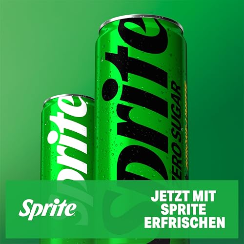 Sprite - spritziges Erfrischungsgetränk mit fruchtigem Geschmack aus Limetten und Zitronen - erfrischender Softdrink in Einweg Dosen (24 x 330 ml)