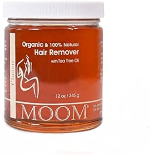 MOOM Organic Hair Remover Waxing Kit Refill with Tea Tree Oil & Lemon juice - Natural Sugar Glaze – Perfect for Bikini Leg Eyebrow & Body 12 oz (1-Pack)