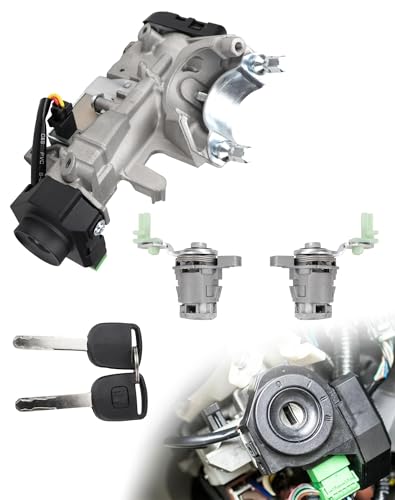 Radvik Ignition Switch Lock Cylinder Assembly with Door Lock Cylinders Compatible with 2003-2007 Honda CR-V Replace# 35100-SDA-A71 06350-SAA-G30(with Chip ID48 Keys) 72185-S9A-013 72185-S9A-003