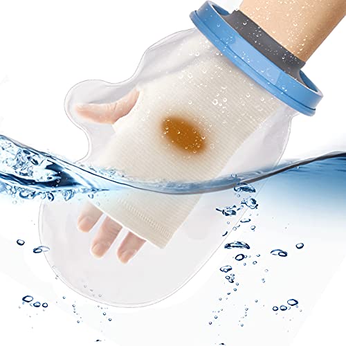 Hand Cast Cover for Shower Bath, Qbily Waterproof Cast Cover Adult Watertight Reusable Wound Bandage Protector for Hand, Wrist, Fingers, Surgery, Burns, Better Grab, Perfect Seal, More Convenient Hand Cast Cover for Shower Bath, Qbily Waterproof Cast Cover Adult Watertight Reusable Wound Bandage Protector for Hand, Wrist, Fingers, Surgery, Burns, Better Grab, Perfect Seal, More Convenient