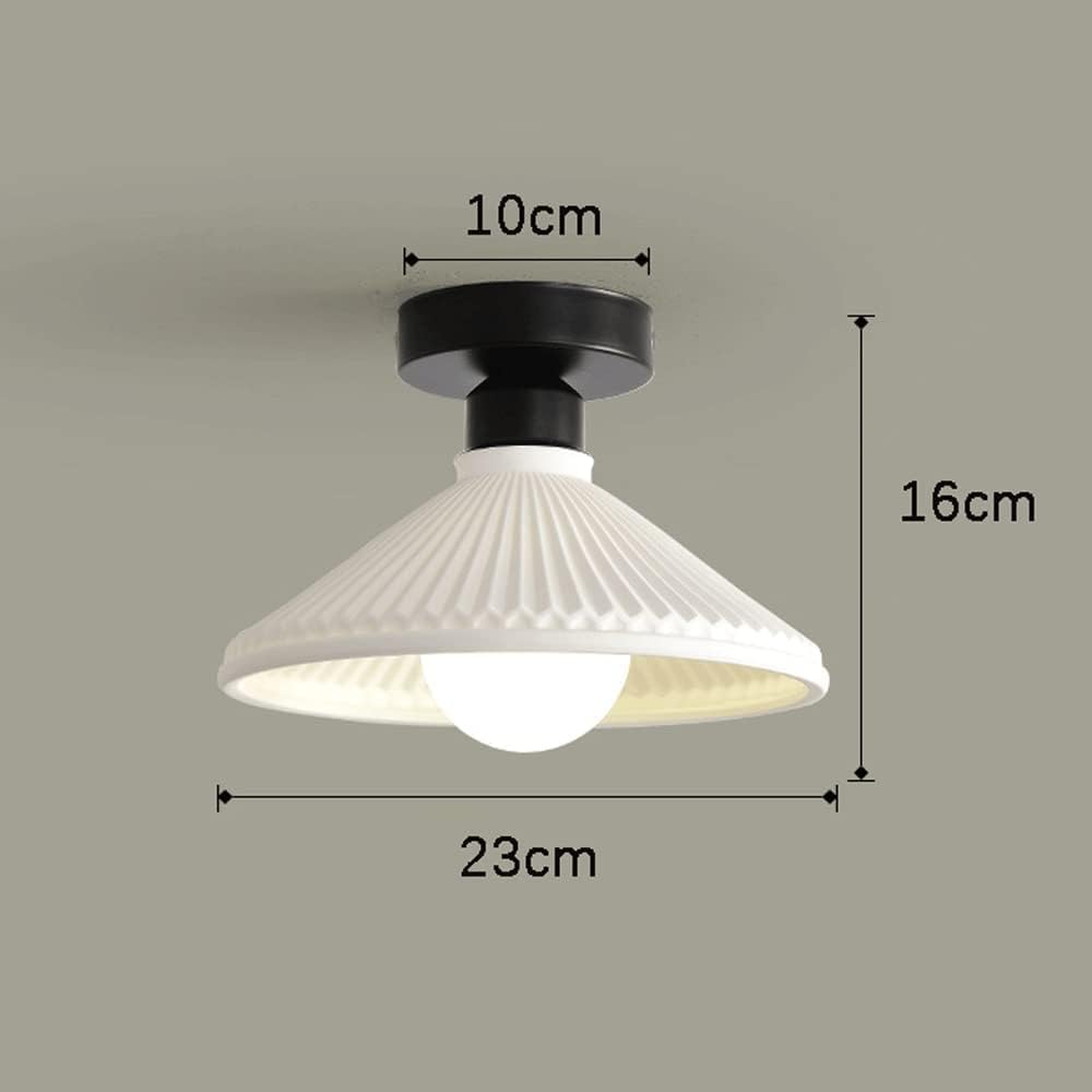 Lampa sufitowa do przedpokoju, balkonu, mała kreatywna, biała, ceramiczna lampa sufitowa, żyrandol E26 do montażu wpuszczanego, blisko sufitu do jadalni, kuchni, przedpokoju, łazi