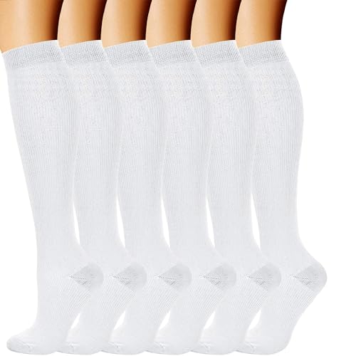 Opiniones y reviews de Medías y calcetines para Mujer que Puedes Comprar On-line. 42 Calcetines de Compresión Mujer y Hombre, 6 Pares de Medias de Compresión 15-20 mmH, Calcetas Elásticas de Compresión para Embarazo, Viajar, Correr, Fitness (Chico, Mediano,...