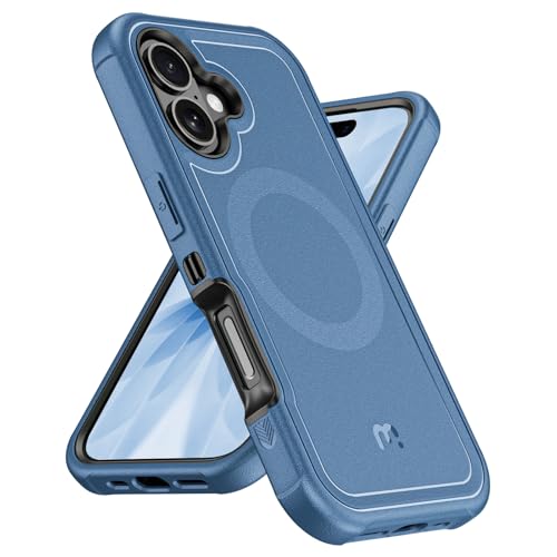 M MYBAT PRO for iPhone 17 Case,[Compatible with magsafe],Rugged Case Blue