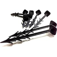 Merriway BH06833 Mulchmatten/Netz/Membran Heringe aus Kunststoff, robust, 150 mm, Schwarz, 25 Stück