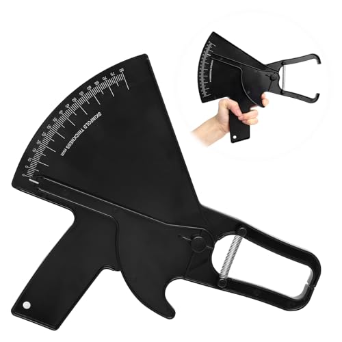Plicómetro Profesional Medidor Grasa Corporal Adipómetro Manual – Calibrador 0-80mm con Lectura Precisa del Pliegue Cutáneo – Pinza Medidora de Porcentaje de Grasa para Hombre Mujer Hogar o Gimnasio