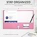 10 Pack Two Pocket Folders, Pink, Strong Thick Paper Folders, for Letter Size, by ACTIVITYya