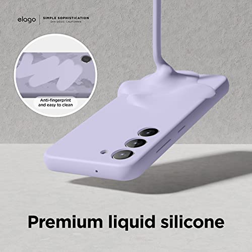 Image of elago Compatible with Samsung Galaxy S23 Case, Liquid Silicone Case, Full Body Protective Cover, Shockproof, Slim Phone Case, Anti-Scratch Soft Microfiber Lining, 6.1 inch (Lavender)