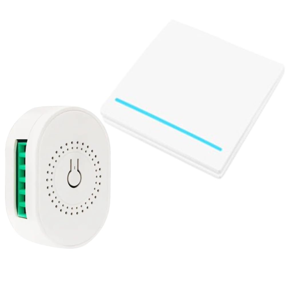 SWYAM® 16A Wireless 1-Gang RF 433MHz Switch with Timing Function, 2-Way Control, Remote Light Switch, Battery Powered (CR2032) (B0CKLR4FN4) Amazon Price History, Amazon Price Tracker