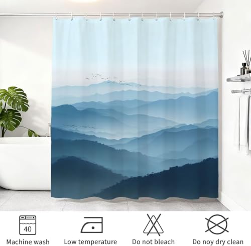Rideau de douche anti-moisissure et imperméable 100x200 lavable en machine - 8