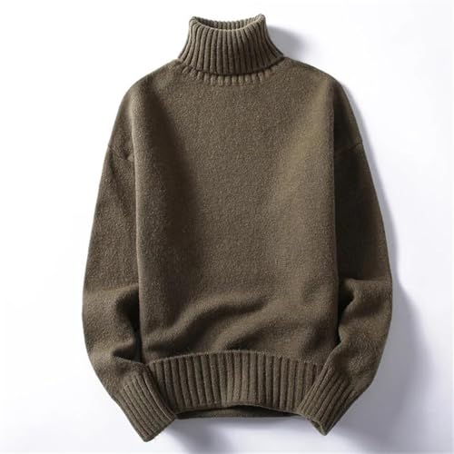 Men's Casual Solid Knitted Sweaters Winter Turtleneck Fashion Pullover2
