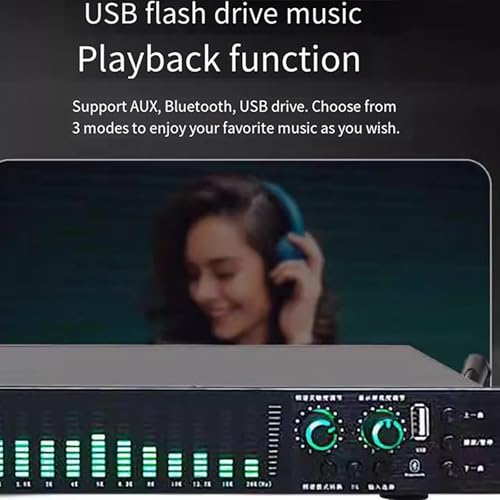 Ecualizador Digital Estéreo de 31 Bandas, con 21 Efectos Preestablecidos y Reducción Automática de Ruido, Ajuste de Graves/Medios/Agudos para Audio Doméstico miniatura 5