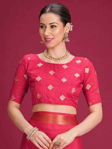 Image of AKHILAM Women's Mysore Silk Ombre Woven Design Saree With Unstitched Blouse Piece (KUSUM4101 NSM Parent)