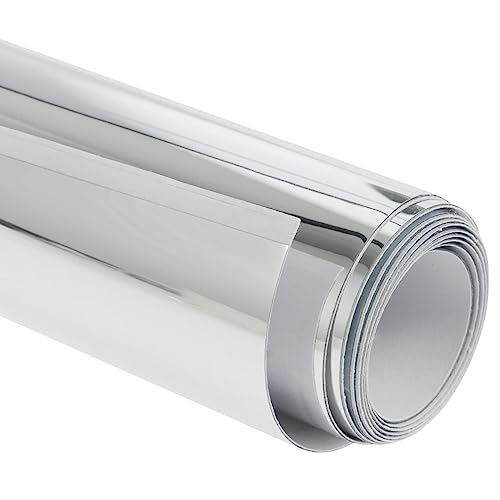 Espejo adhesivo autoadhesivo, espejo de bricolaje para pegar, lámina de espejo de pared, acrílico de 0,2 mm de grosor, espejo autoadhesivo para baño, salón, dormitorio, armario, fitness (60 x 100 cm)