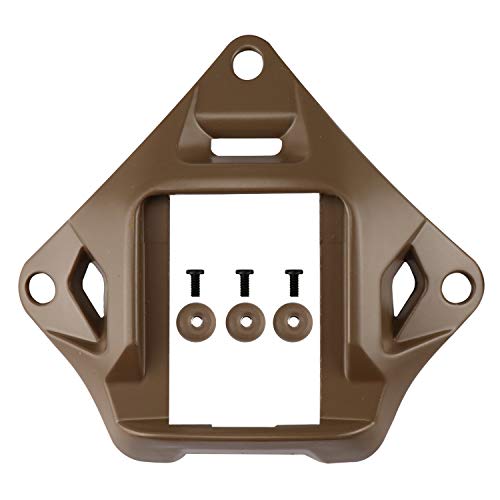 Tactical Helmet NVG Mount Shroud Steel Sports Camera Bracket Base for ACH MICH OPS-Core Fast Helmet (Tan)