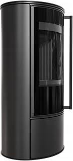 KRATKI Kaminofen aus Stahl 5,5 kw ERIK schwarz fi 150 Satz Stahlofen, Schwedenofen BImSchV Stufe 2