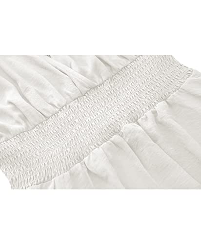 Women's Lace Maxi Dress Short Sleeve V Neck Party Dress Smocked Waist Boho Maxi Dress Bohemian Dress for Women4