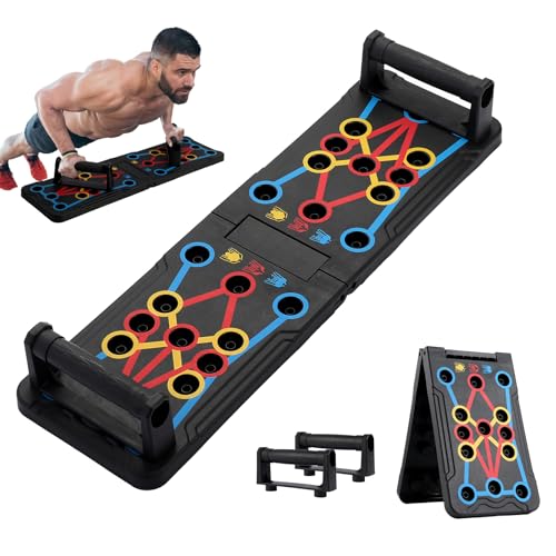 Foldable PushUp Stands Board Fitness,Workout Equipment for Home Gym, Men & Women Adjustable Pushup Board for Chest, Abs, Arms & Core Training,Portable Push-Up Board for Full Body Exercise