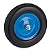 Produktbild Relaxdays Schubkarrenrad 4.80 4.00-8, Vollgummirreifen mit Achse, pannensicheres Ersatzrad mit Stahlfelge, schwarz/blau
