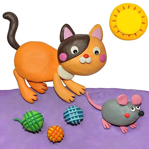 Image of Jovi Plastilina Black Non-Drying Modelling Clay for Art & Craft Pack of 6 Bars - 50gms Each Non-Toxic Gluten Free Fine Motor Skills, Moulding, Pottery Sculpting Project Work with Dough