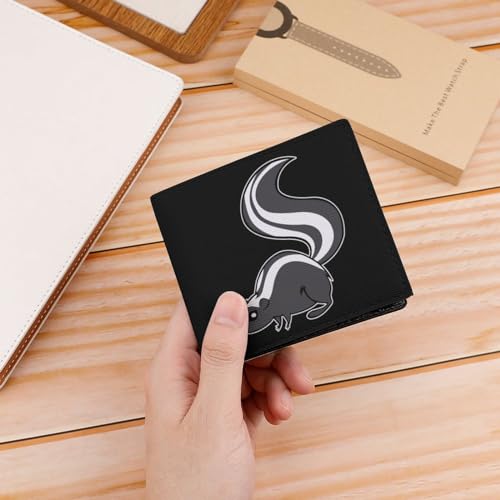 Naughty Skunk Slim Bifold Wallet Coin Pouch Personalized Travel Card Holder for Men Women4