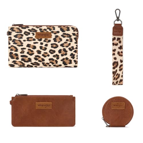 Image of Montana West X Wrangler Keychain Wallets for Women Dual Pouch Wristlet