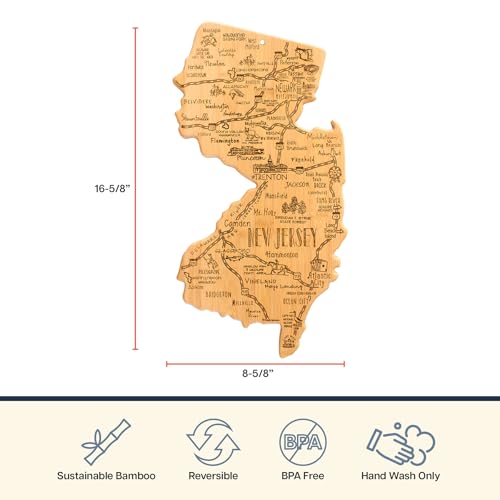 Tabla de Cortar Bambú Diseño Estado New Jersey miniatura 4