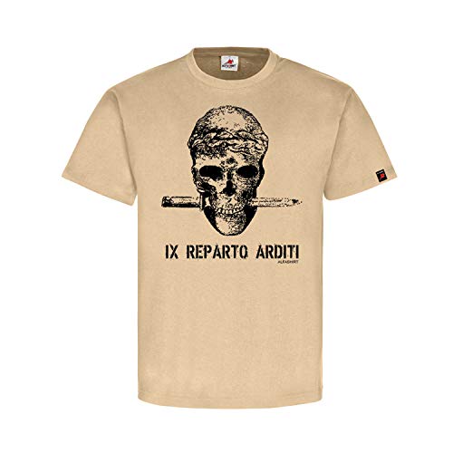 T-shirt Italie 9 Reggimento d'assalto Paracadutisti en maille premium beige M
