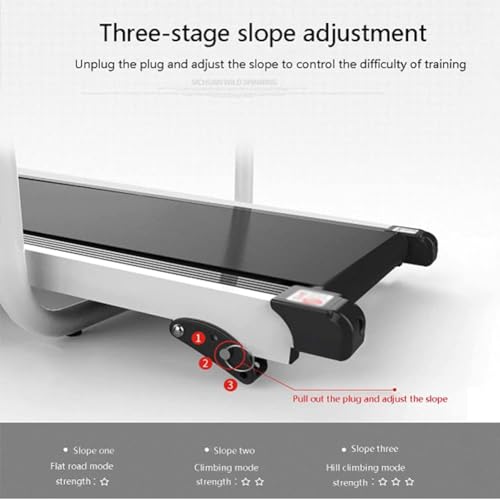 Image of Walking Treadmill with Long Handraill for Balance, Recovery Fitness Exercise Machine Foldable for Home Use Treadmill Walking Pad with Holder for Phone & Cup