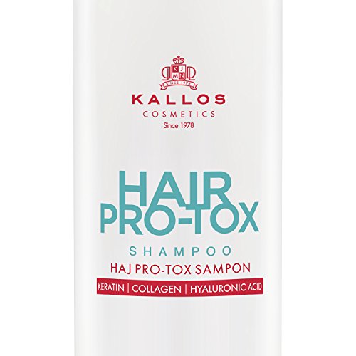 Kallos, Hair ProTox Shampoo with Keratin Collagen and Hyaluronic Acid, White, 1L - Image 2