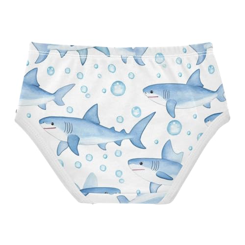 Wusikd Cute Girls' Underwear Cotton Baby Sharks Bubble Girls Briefs Soft Toddler Underwear 2T2