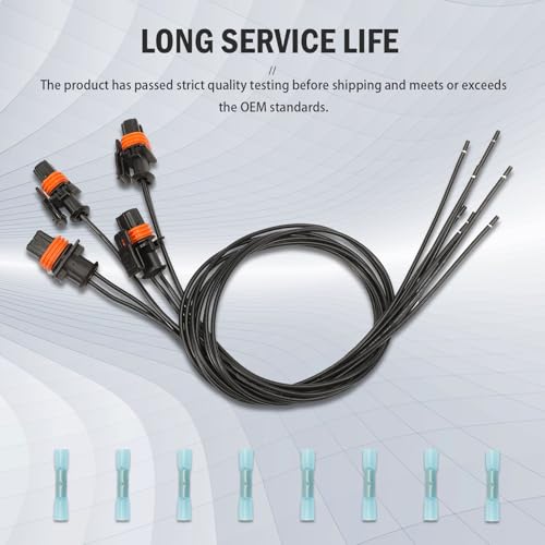 Anlseiod Injektor Kabelbaum für Jumper Ducato Fiesta MK6 Focus MK2 Focus MK3 Galaxy WA6 B Max C-Max cmax Scudo kabel injektor Einspritzdüse Stecker Kabelbaum Reparatursatz Kabelsatz