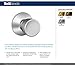 Bell Knob Non-Turning Lock, Satin Chrome (F170 BEL 626)