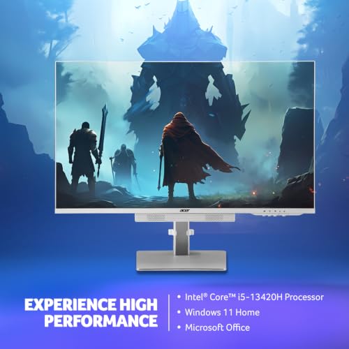 Image of Acer Aspire C27 All in One Desktop Intel Core i5-13420H Processor (Windows 11 Home /16 GB /512GB SSD /Microsoft Office) with 27 inch inch FullHD IPS Display, FullHD 5MP Camera, Wireless Keyboard & Mouse