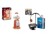 Retro Nostalgia Building Block Set, Classic Gumball Machine & 1970s Cassette Player Models, Interactive Desktop Collectibles with Premium Metallic Finish for Adult Builders
