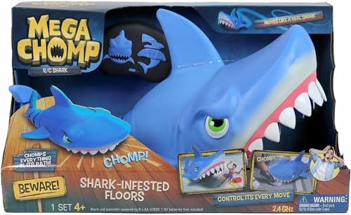 Sky Rocket Mega Chomp Shark Remote Control Toy with Simple to use Controller and Automated Chomping Action, Suitable for Boys and Girls Ages 4+ - Pack of 1