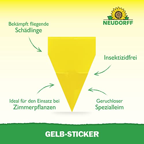 Neudorff Gelbsticker gegen kleine Fliegende Schädlinge wie Trauermücken, insektizid frei, geruchlos, 10 Stück (1er Pack)