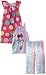 Komar Kids Big Girls' Gradient Zebra Dots Three-Piece Pajama Set