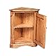 Biscottini Eckecke aus Massivholz, 92 x 50,5 x 50 cm, Holzschrank für Küche und Wohnzimmer, Küchenecke, hergestellt in Italien