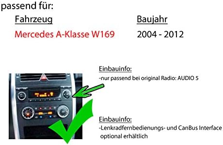 Mercedes A Klasse W169 Audio 5 Autoradio Radio Jvc Kd T706bt Bluetooth Spotify Mp3 Usb Android Cd Einbauzubehor Einbauset Amazon De Elektronik Foto